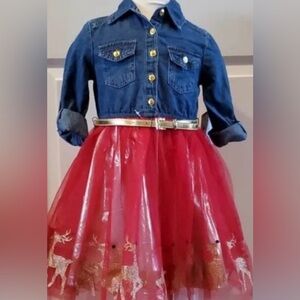 Lilt Denim Top with Gold Button - 7/8